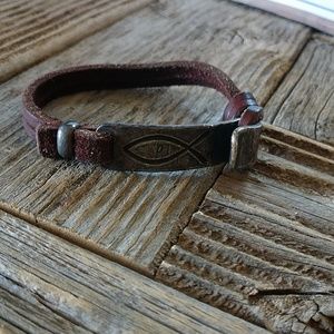 James Avery Leather Fish Bracelet